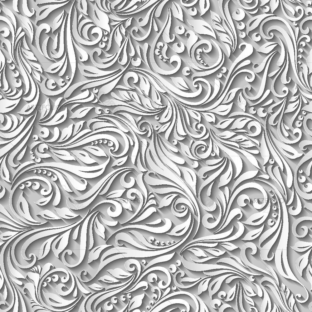 Abstract Black Floral Vine Pattern D2 — Botanical custom art by ArtzFolio