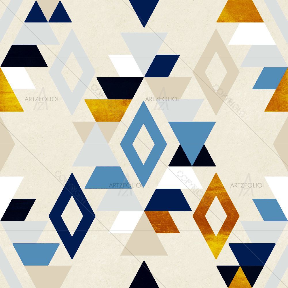 Geometric Pattern D18 — Abstract custom art by ArtzFolio