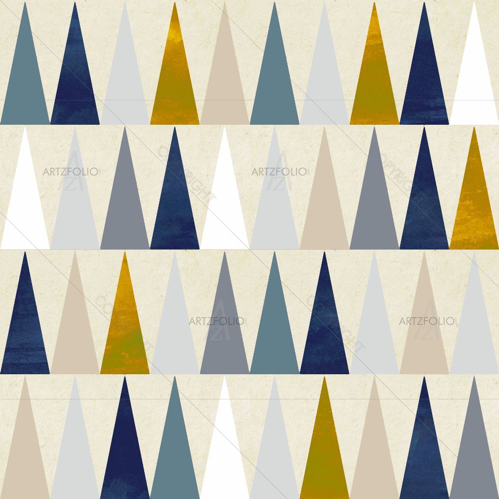 Colorful Triangles D3 — Abstract custom art by ArtzFolio