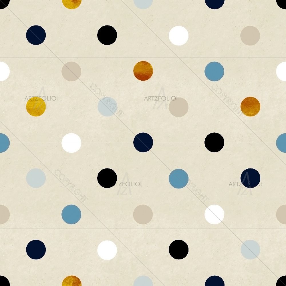 Colorful Polka Dots — Abstract custom art by ArtzFolio
