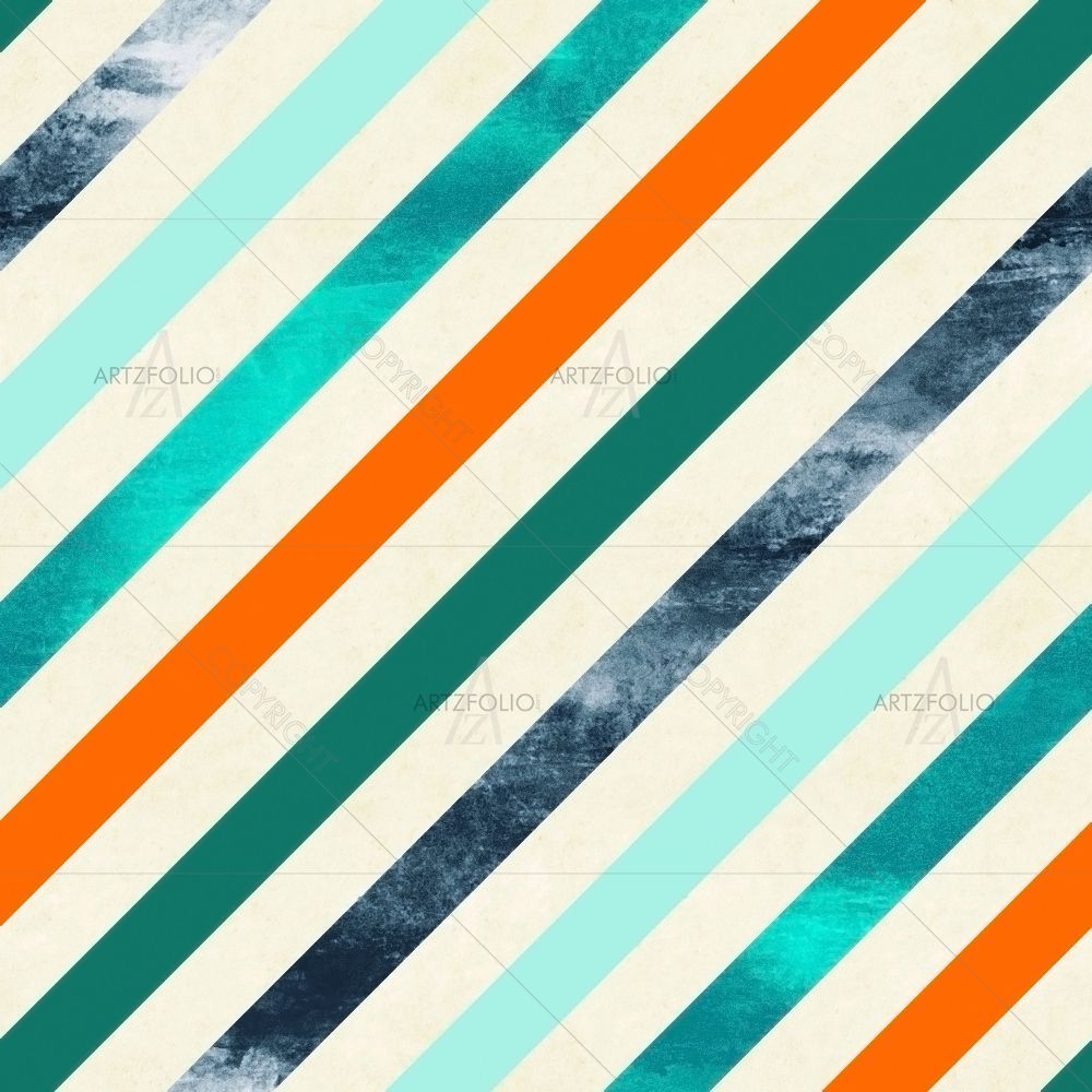Colorful Diagonal Lines — Abstract custom art by ArtzFolio