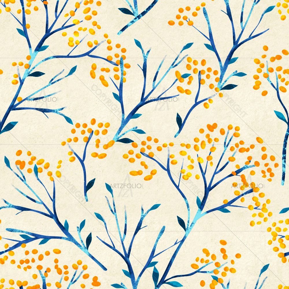Floral Botanical Pattern D11 — Botanical custom art by ArtzFolio