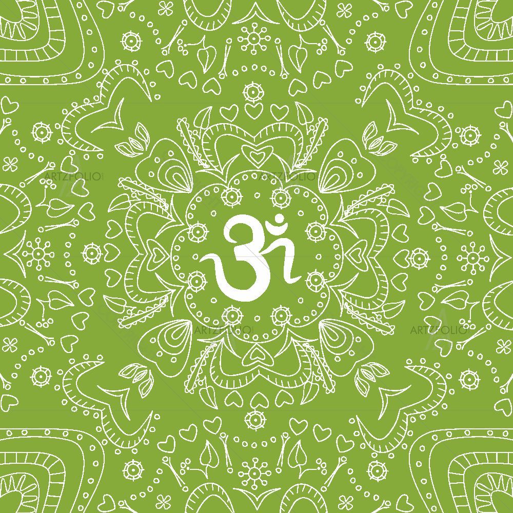 Hindu Om Aum Ornamental Pattern — custom-size art design 5015311