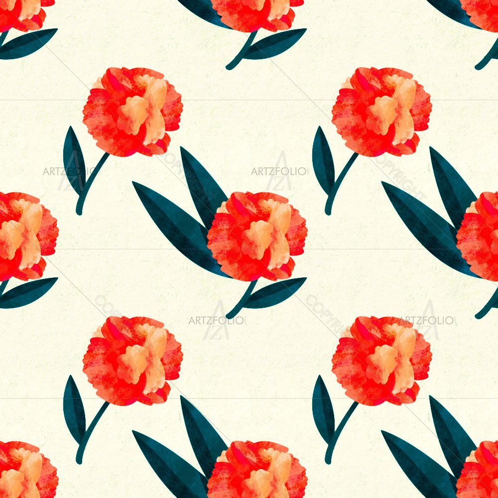 Floral Pattern D9 — custom-size art design 5015315
