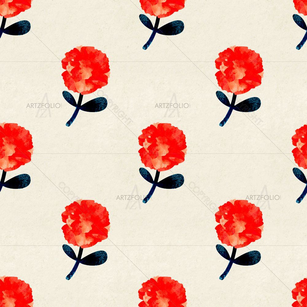 Red Flowers — Botanical custom art by ArtzFolio