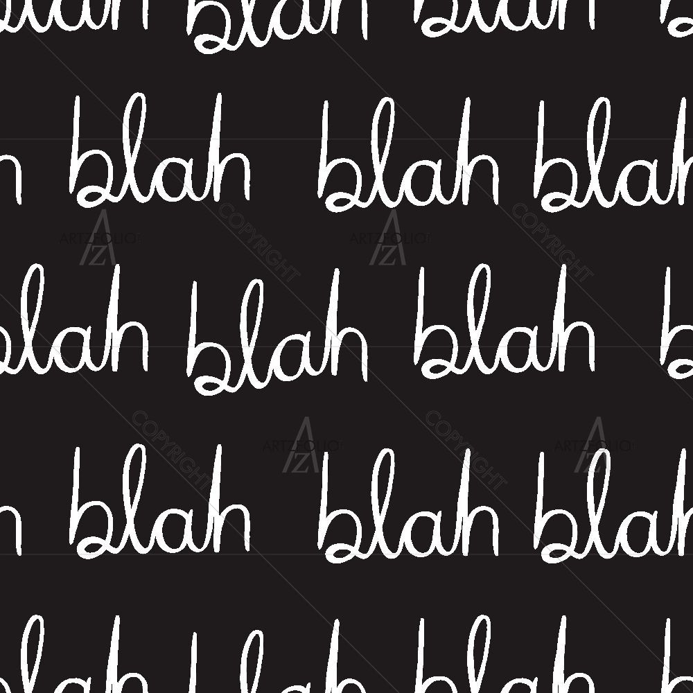 Blah Blah Pattern — custom-size art design 5015319