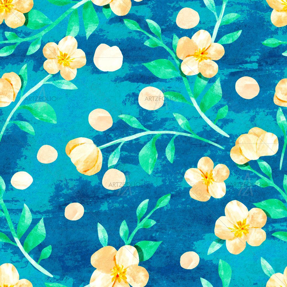 Floral Botanical Pattern D15 — custom-size art design 5015331