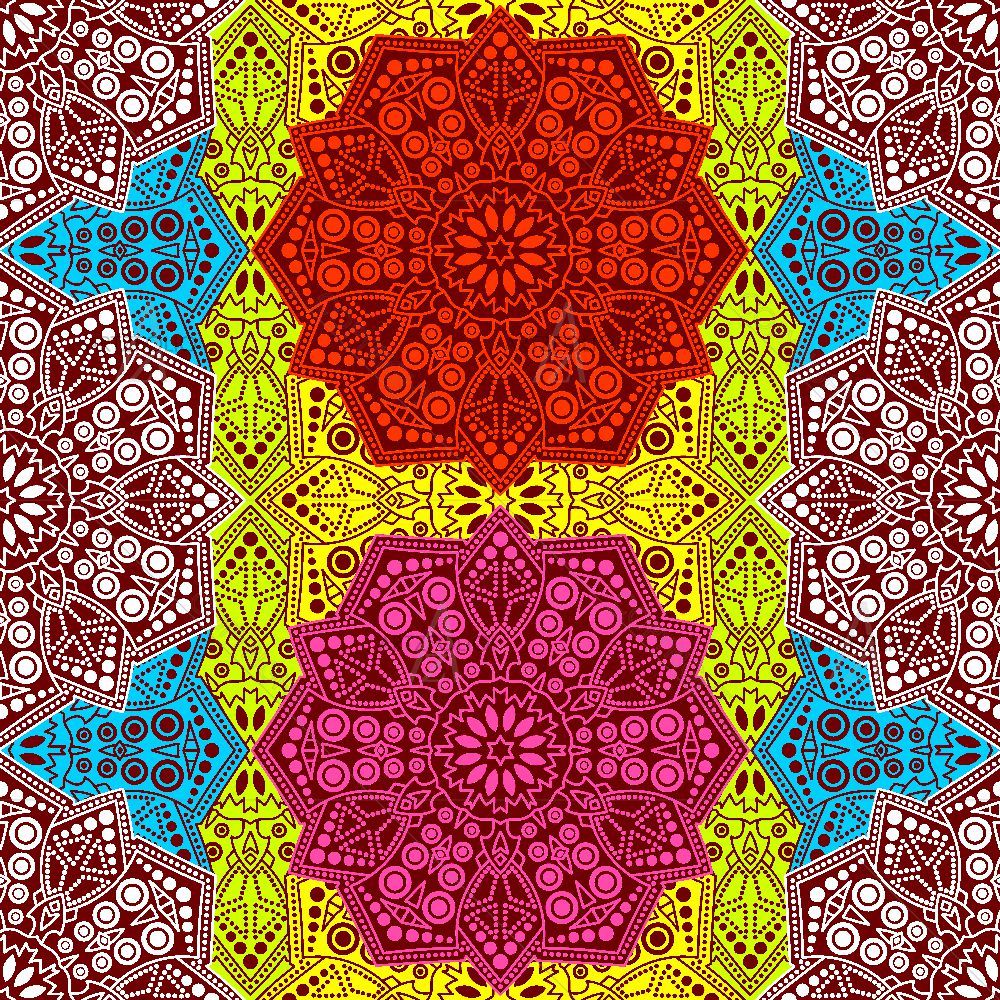 Ethnic Vintage Pattern D2 — custom-size art design 5015334