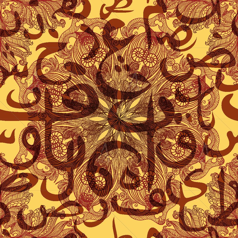 Arabic Eid Mubarak Pattern D1 — custom-size art design 5015343