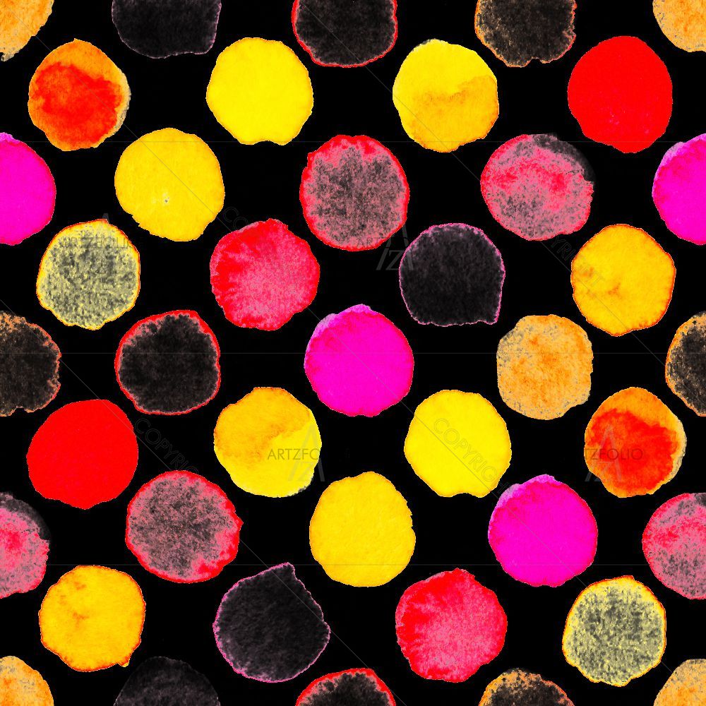 Colorful Watercolor Circles — Abstract custom art by ArtzFolio