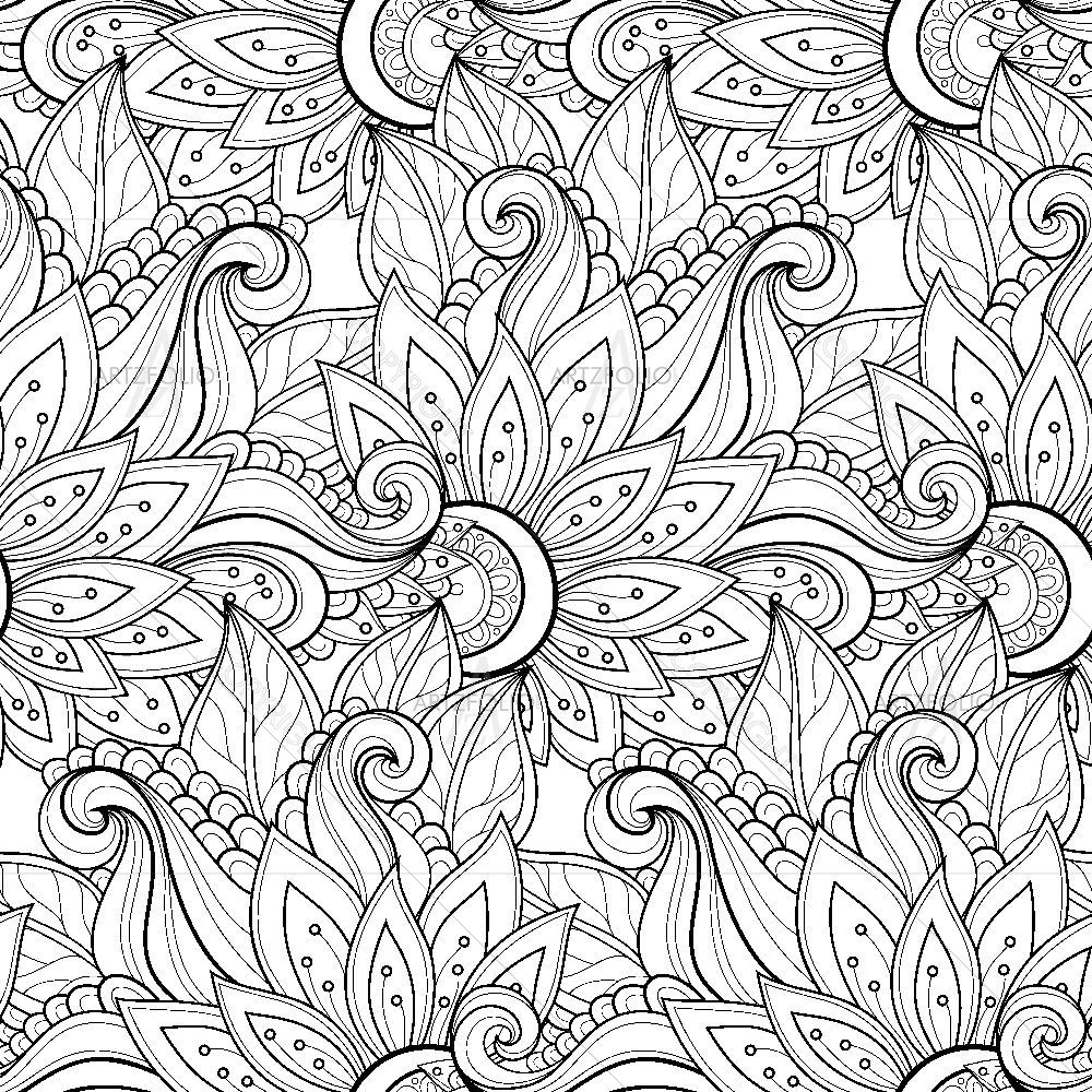 Floral Botanical Pattern D16 — custom-size art design 5015383