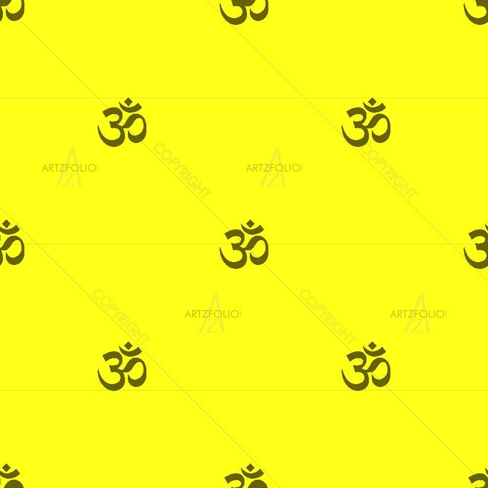 Om Signs on Yellow — Devotional custom art by ArtzFolio