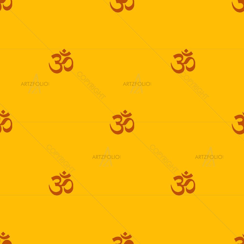 Om Signs on Orange — custom-size art design 5015403