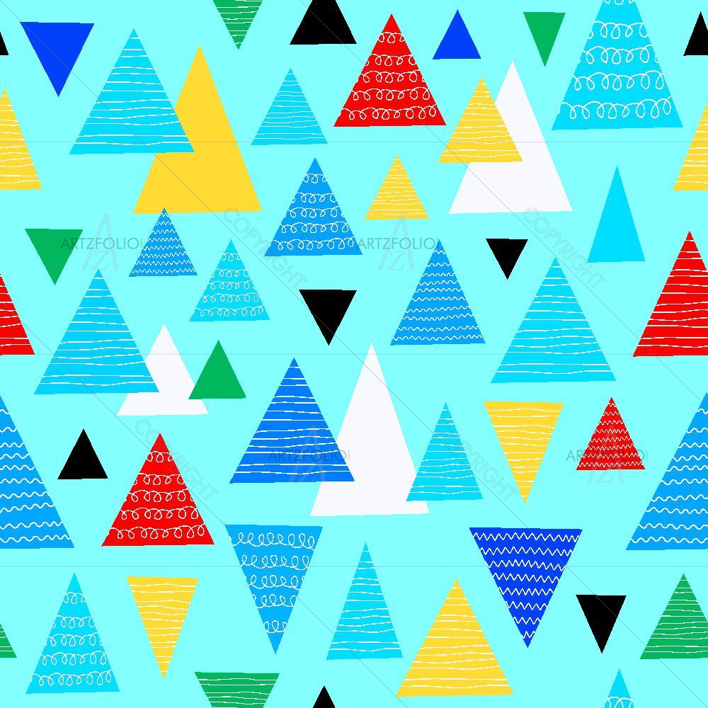 Colorful Zig Zag D3 — custom-size art design 5015417