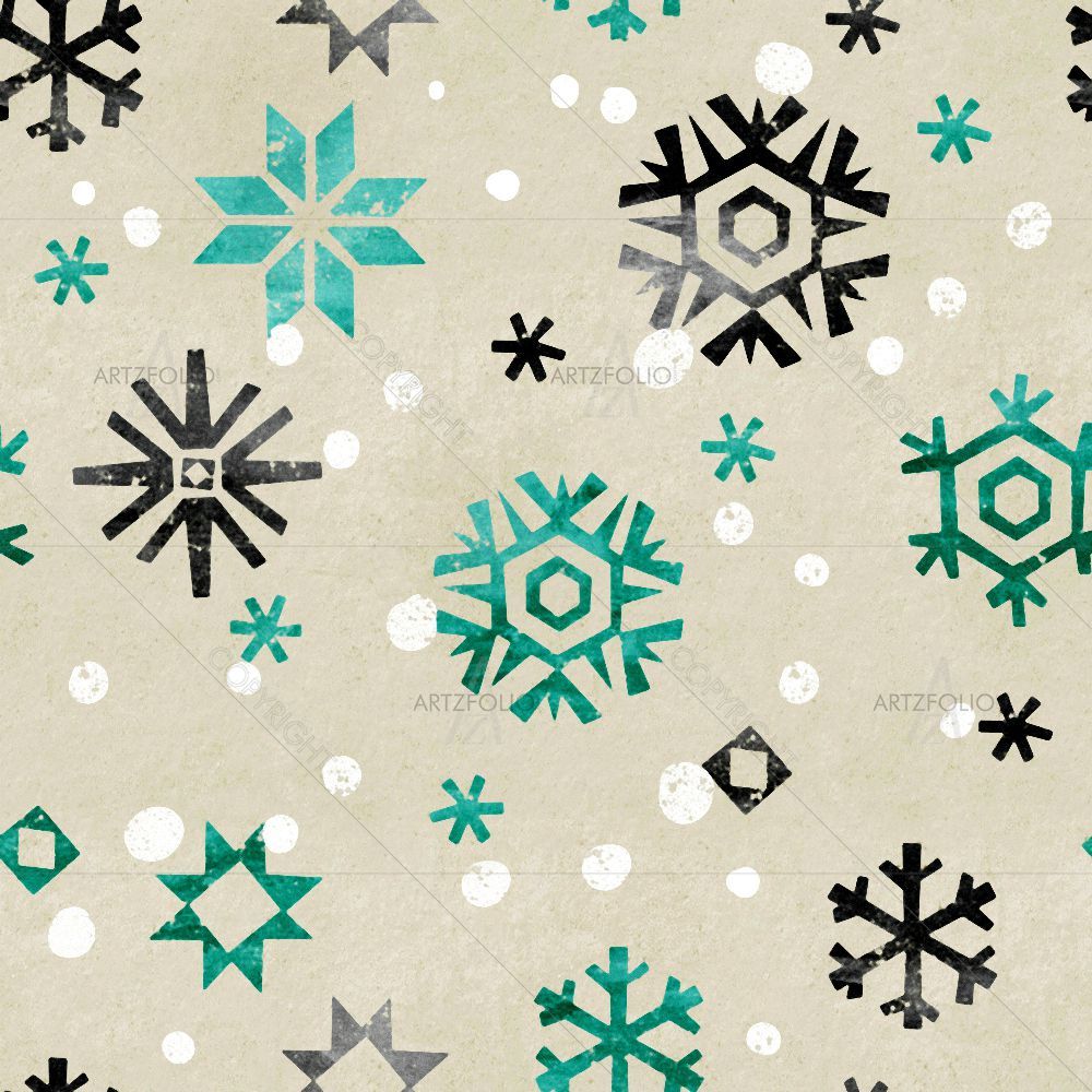 Winter Christmas Pattern D3 — custom-size art design 5015422