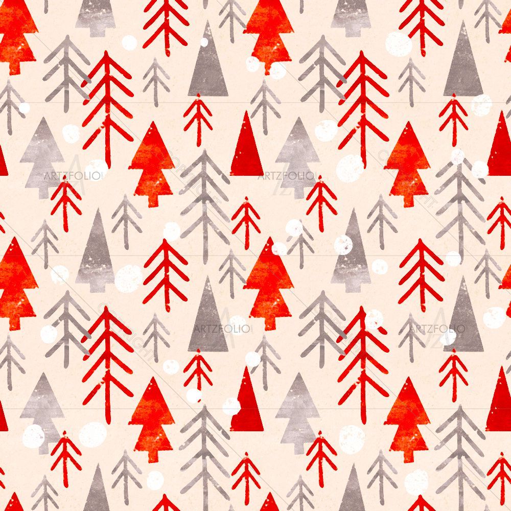 Winter Christmas Pattern D4 — custom-size art design 5015423