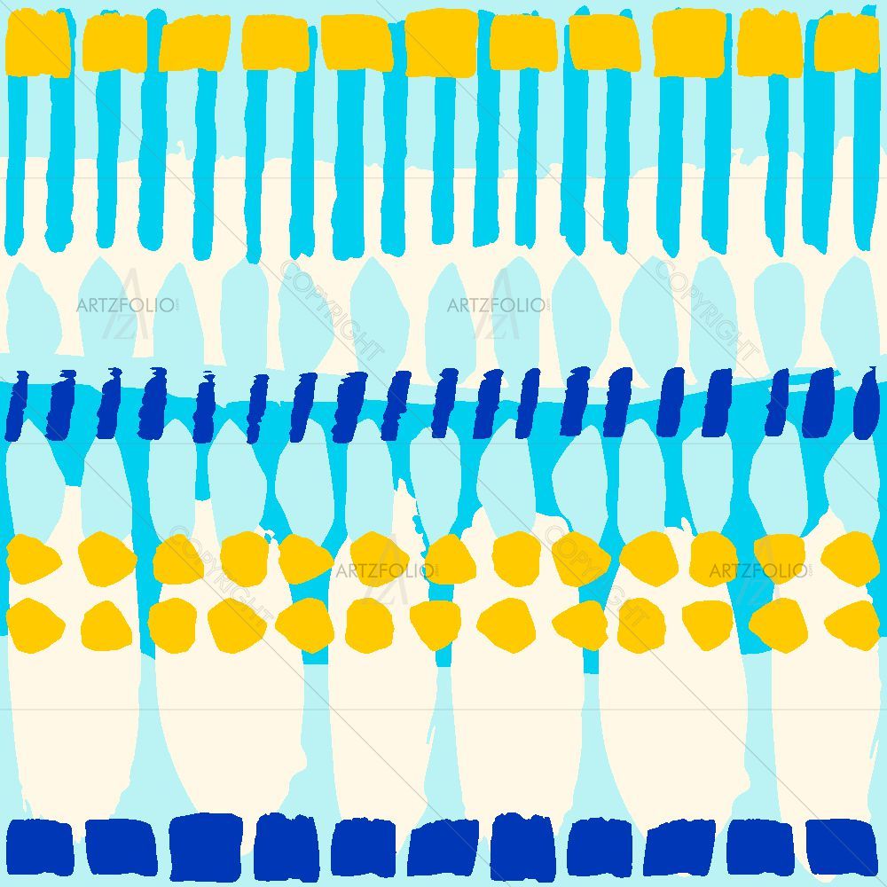 Colorful Dots and Stripes — custom-size art design 5015429