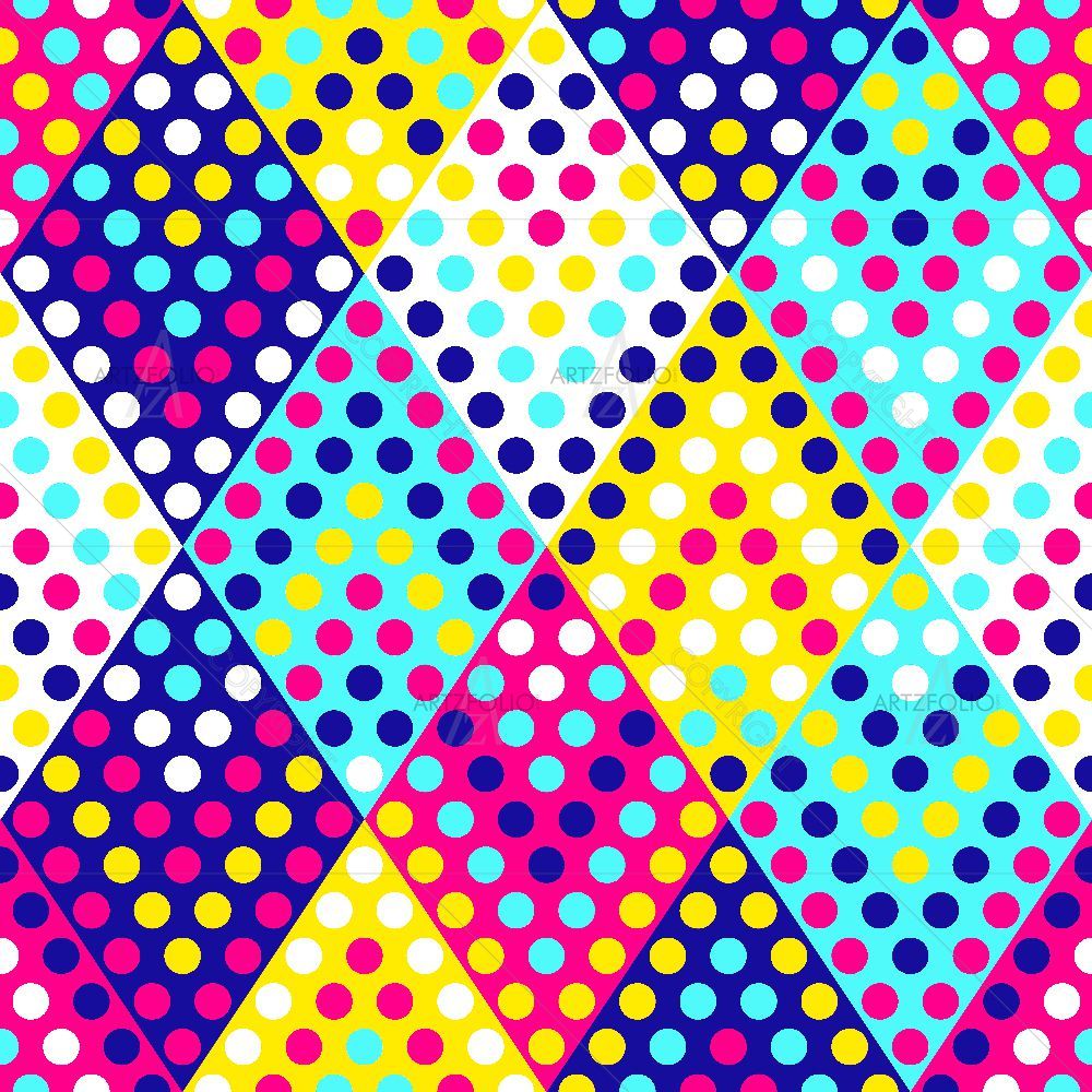 Repeating Dots on Rhombus — custom-size art design 5015430