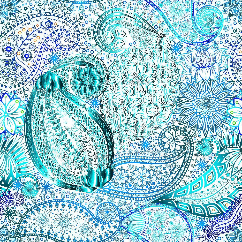 Vintage Floral Motif Style — custom-size art design 5015431