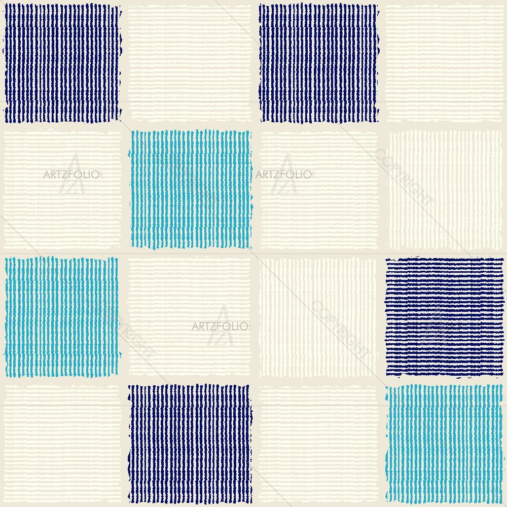 Blue Beige Patchwork Art — Abstract custom art by ArtzFolio