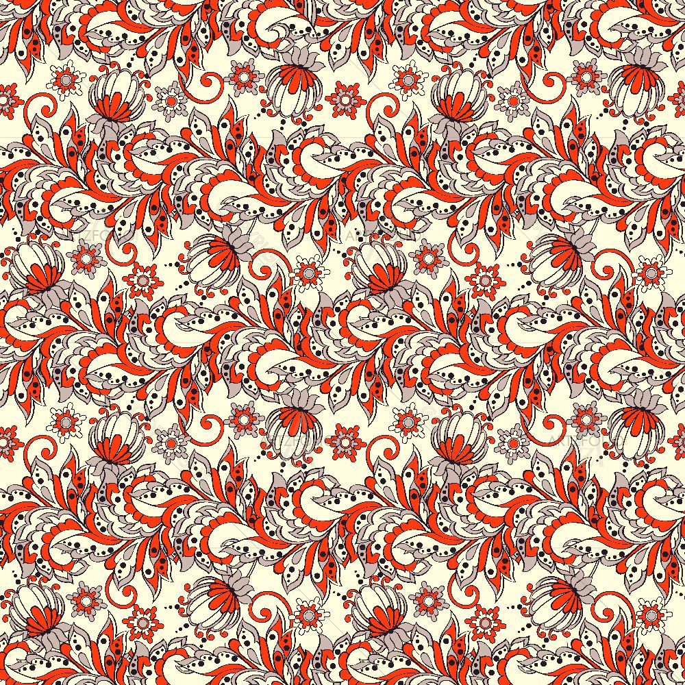 Ethnic Floral Batik — Devotional custom art by ArtzFolio