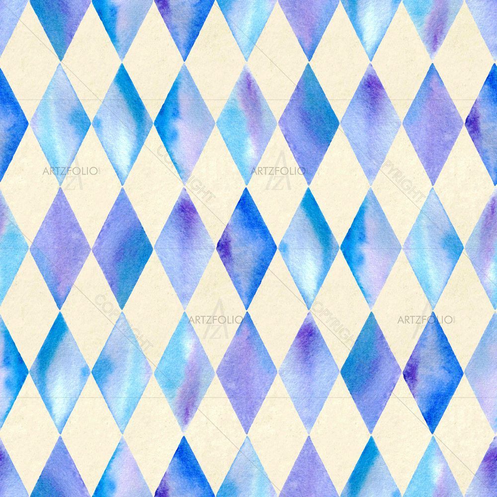 Blue Geometric Pattern — custom-size art design 5015453