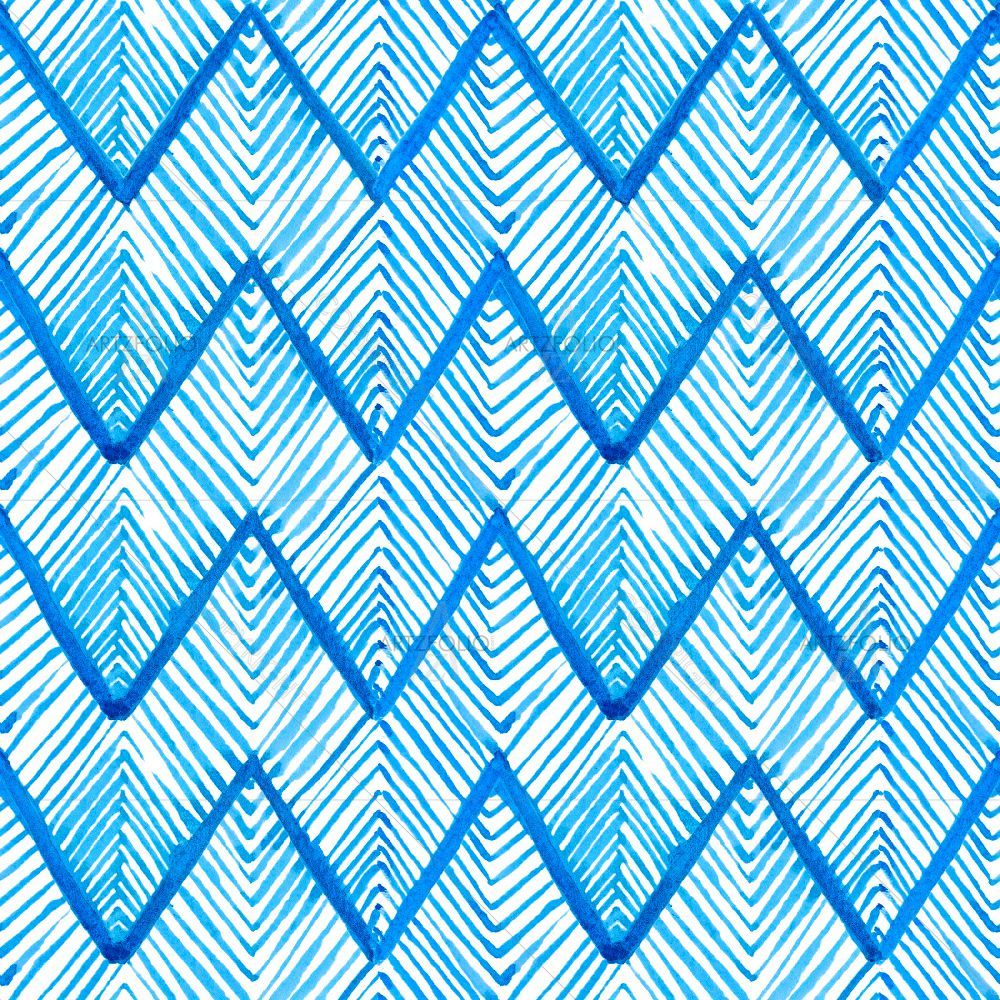 Watercolor Indigo Shibori D1 — custom-size art design 5015463