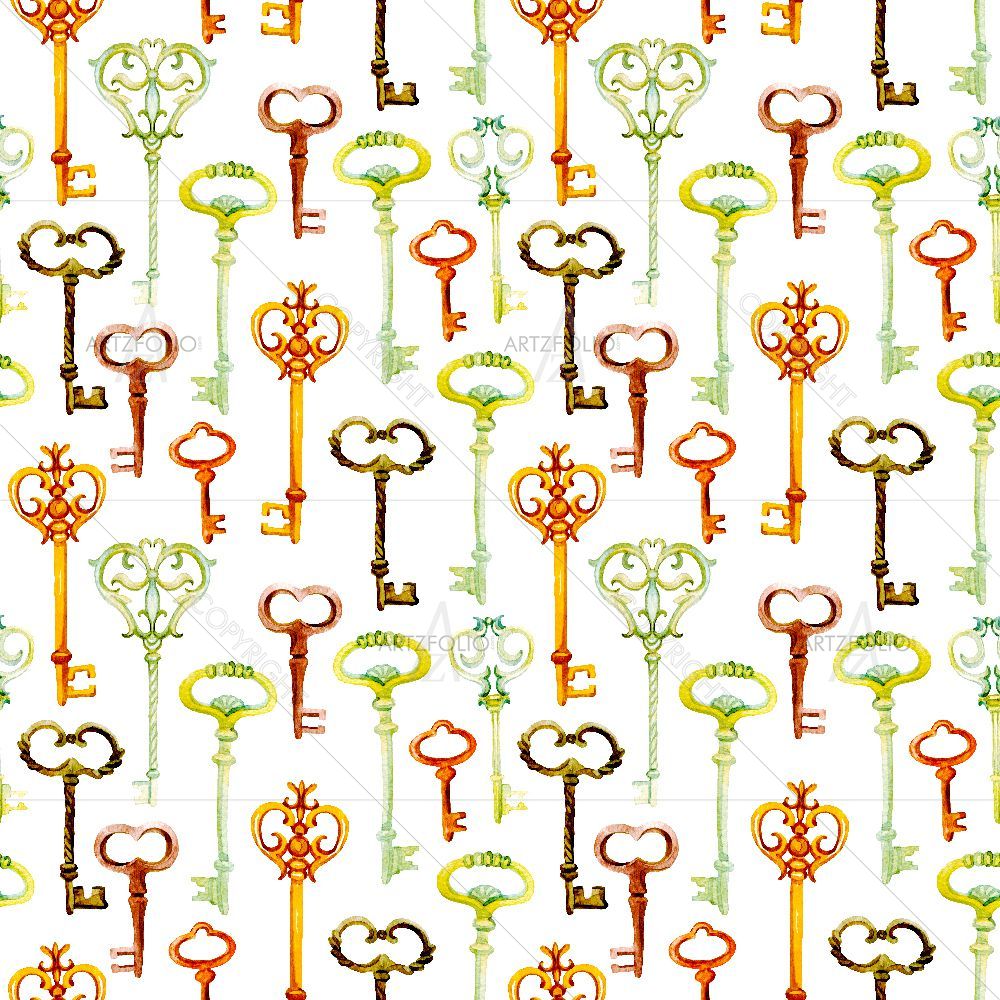Antique Retro Keys Image — custom-size art design 5015466