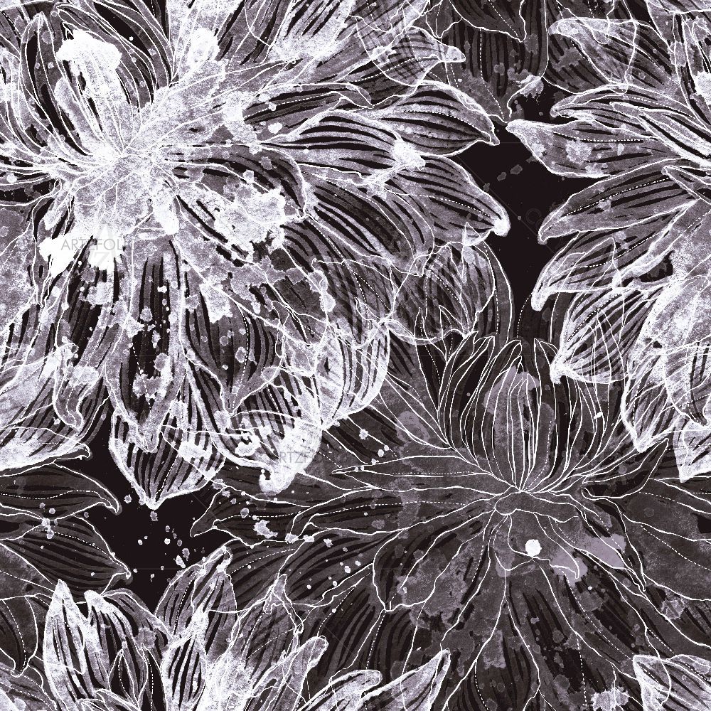 Abstract Chrysanthemum — Botanical custom art by ArtzFolio