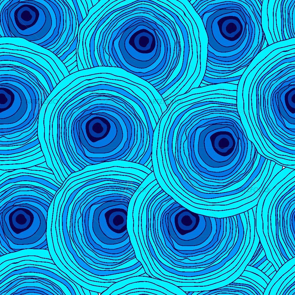 Abstract Blue Circles — custom-size art design 5015472