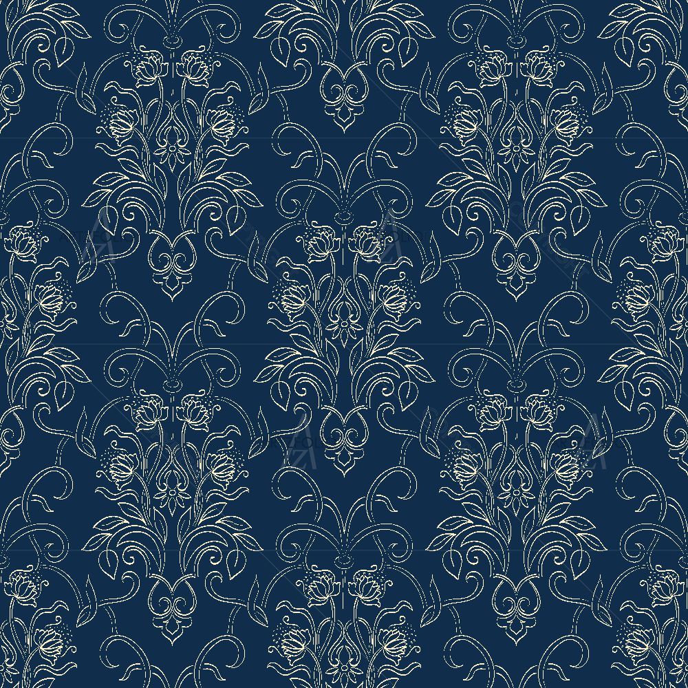 Luxury Damask Pattern D2 — custom-size art design 5015474