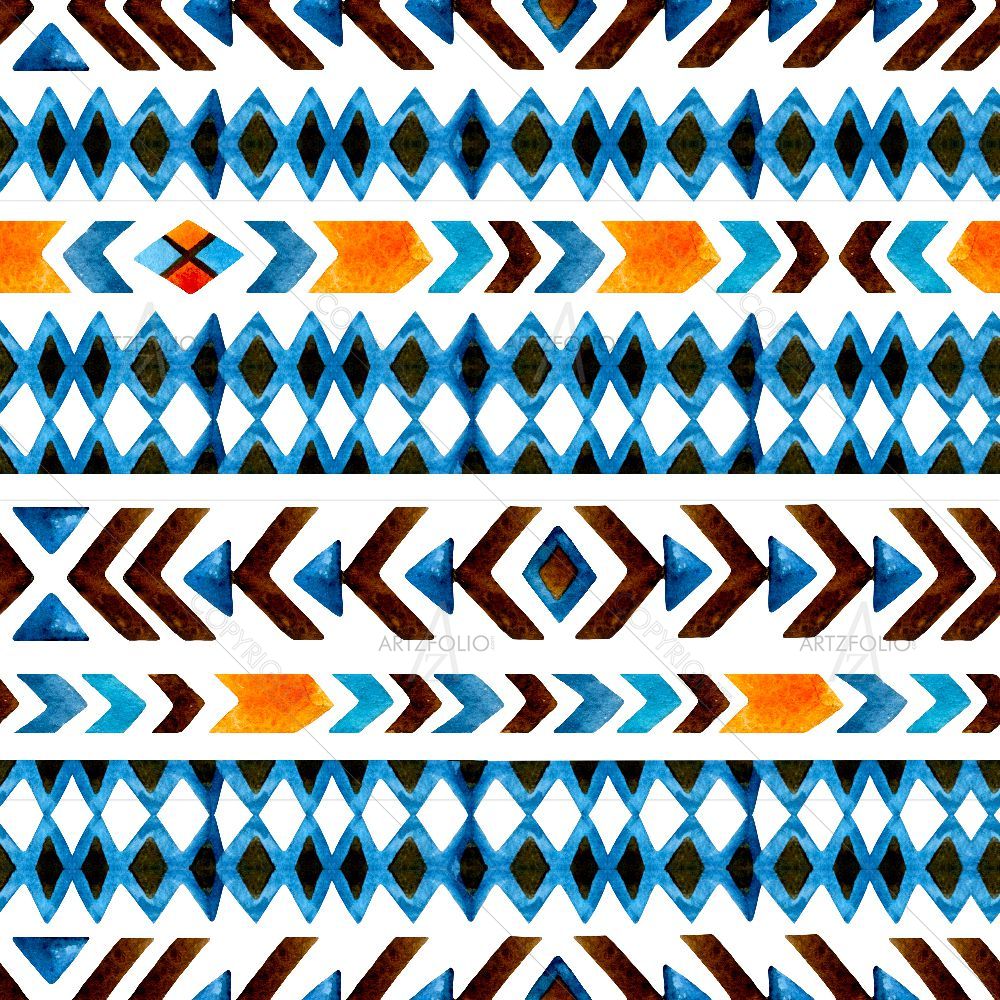 Ethnic Geometric Pattern D1 — custom-size art design 5015475