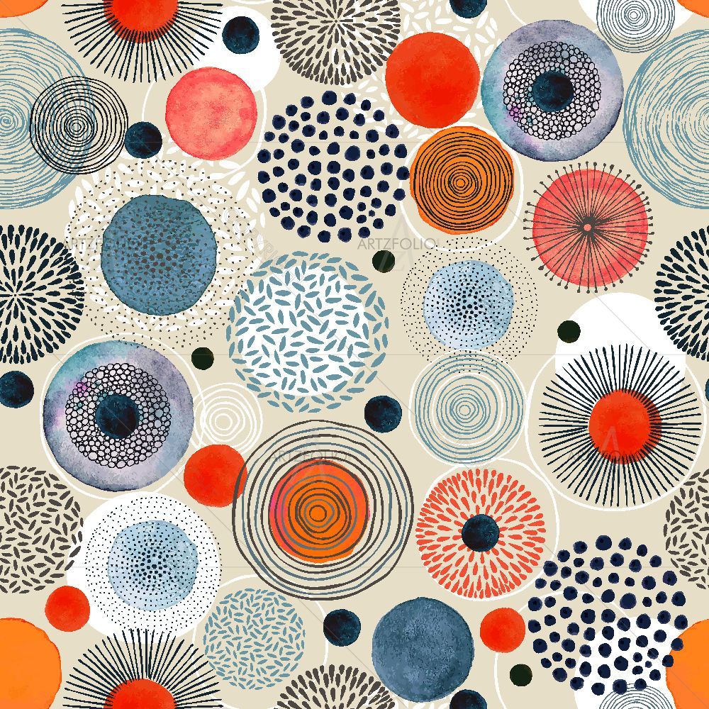 Doodle Circles D12 — custom-size art design 5015482