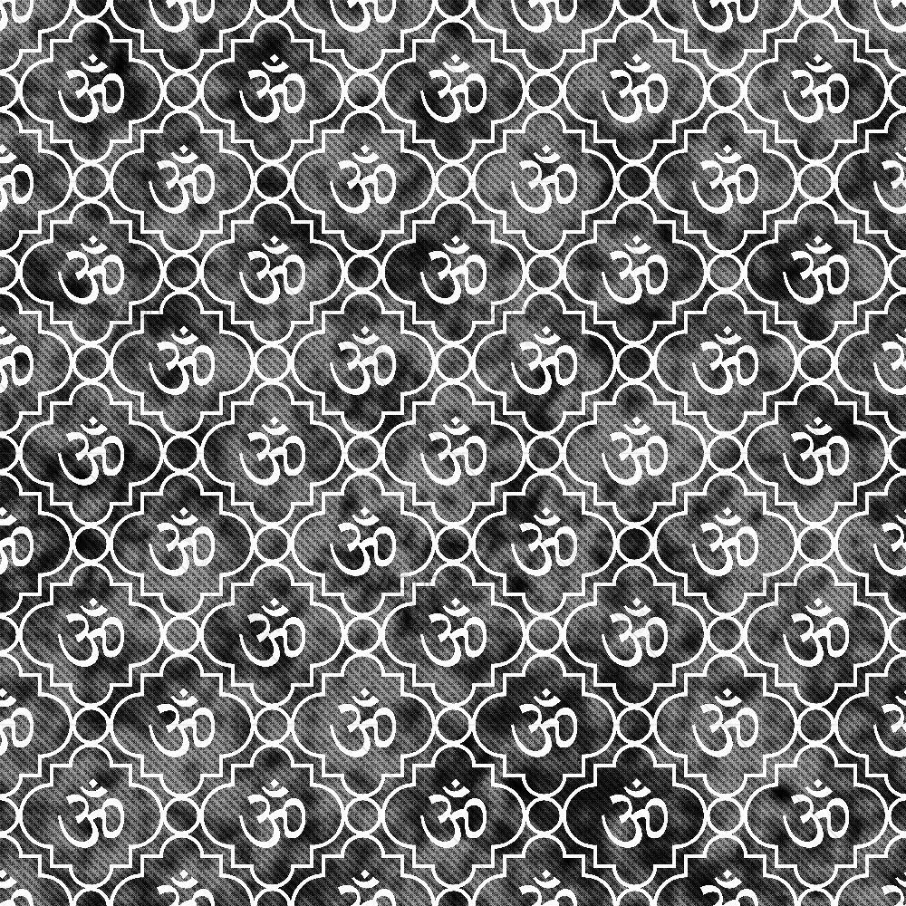 Monochrome Hindu Aum — Devotional custom art by ArtzFolio