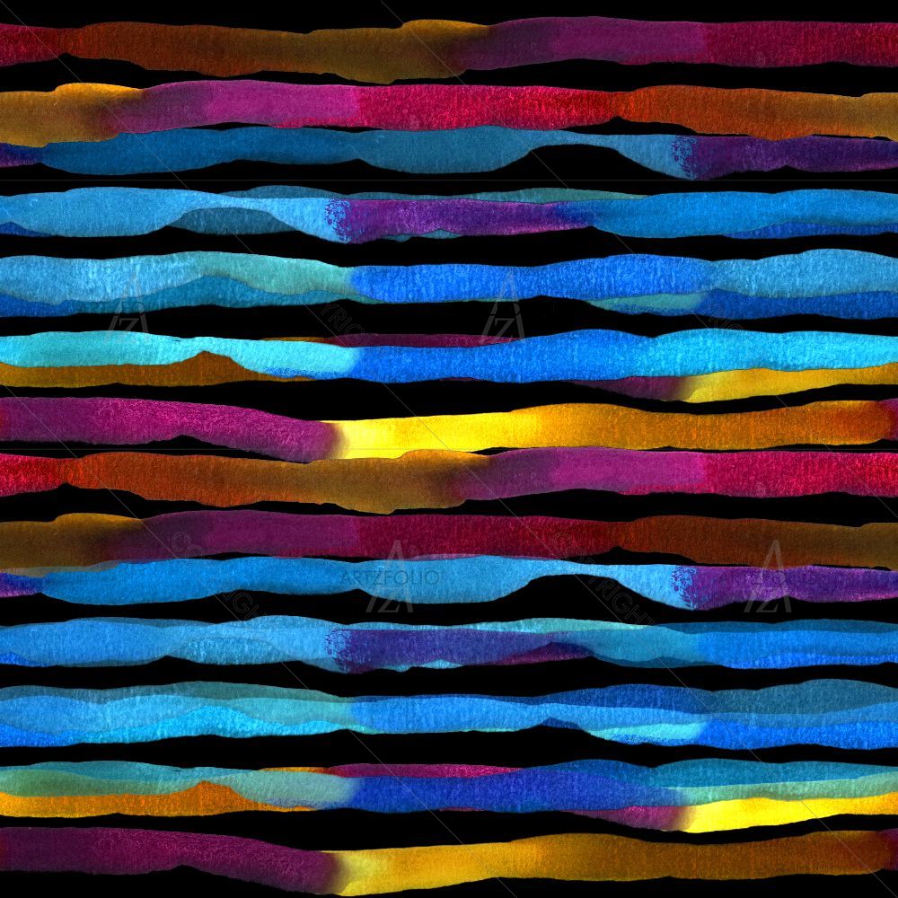 Rainbow Stripes Om — Devotional custom art by ArtzFolio