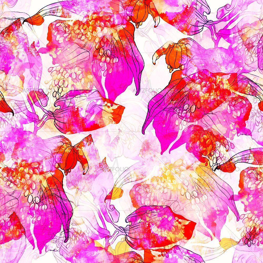 Exotic Floral Pattern — Botanical custom art by ArtzFolio