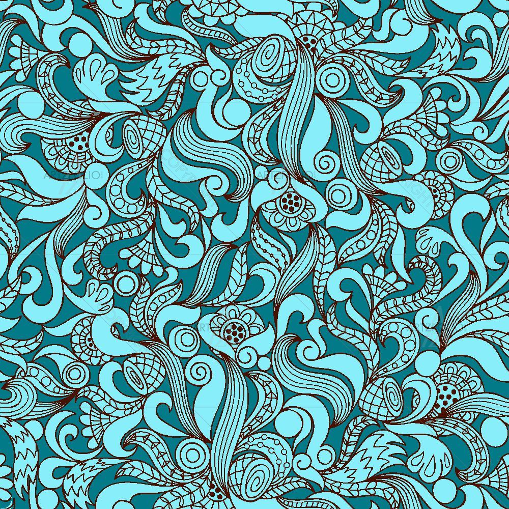 Abstract Doodle Waves — custom-size art design 5015506