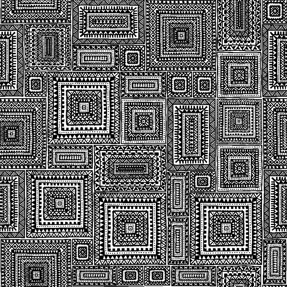 Monochrome Doodle D1 — custom-size art design 5015516