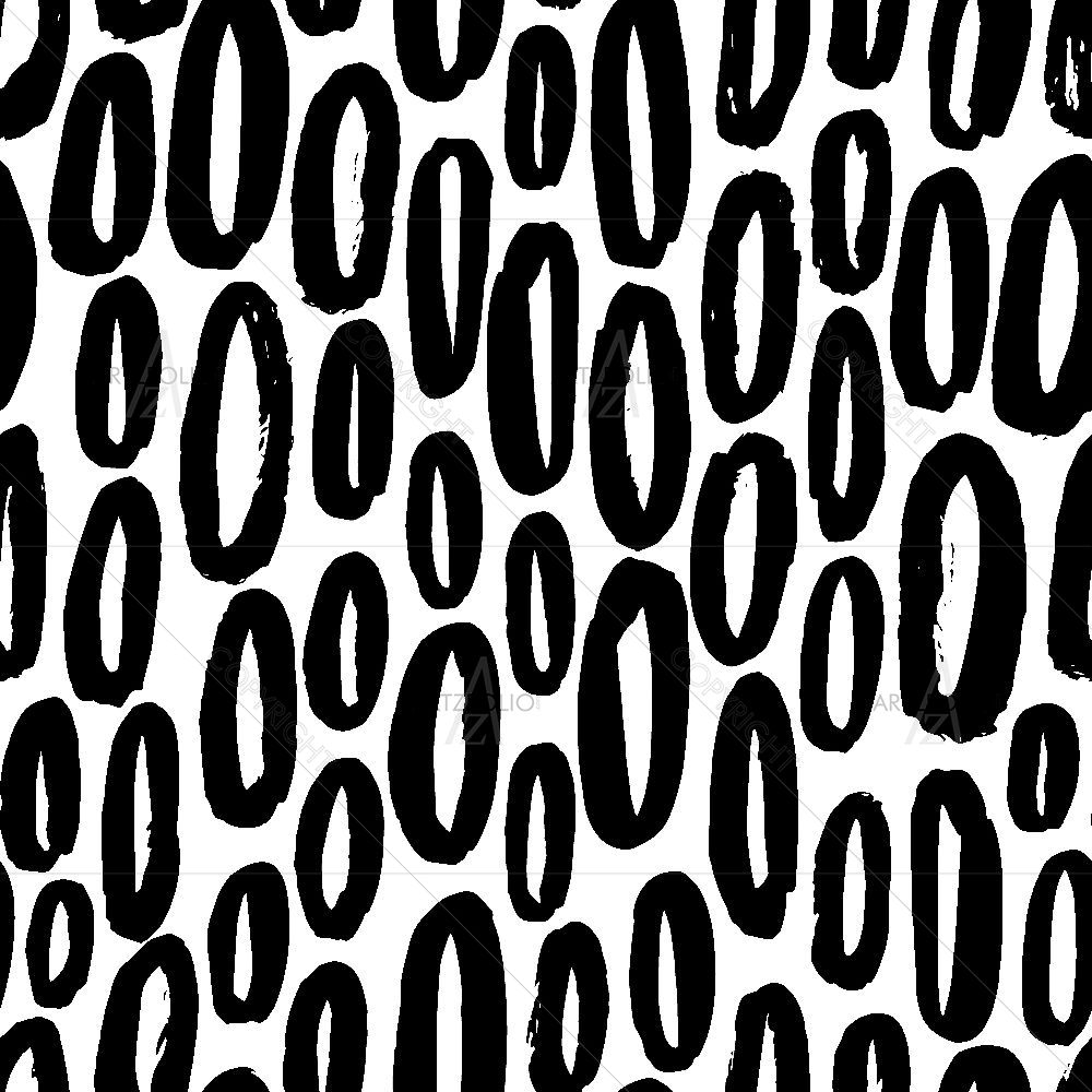 Black & White Oval Shapes — custom-size art design 5015524