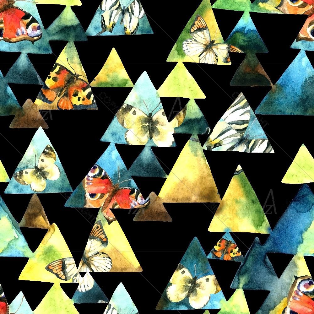 Abstract Watercolor Triangle — custom-size art design 5015525