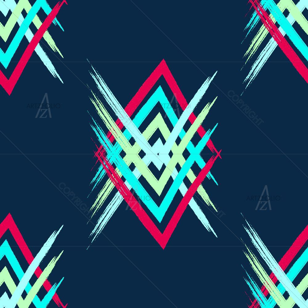 Abstract Boho Chevron — Abstract custom art by ArtzFolio