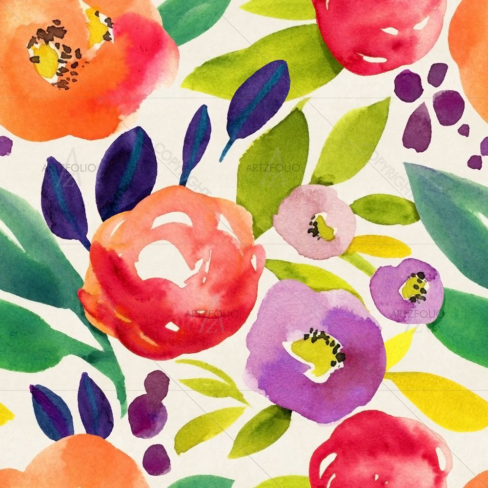 Floral Botanical Pattern D19 — Botanical custom art by ArtzFolio