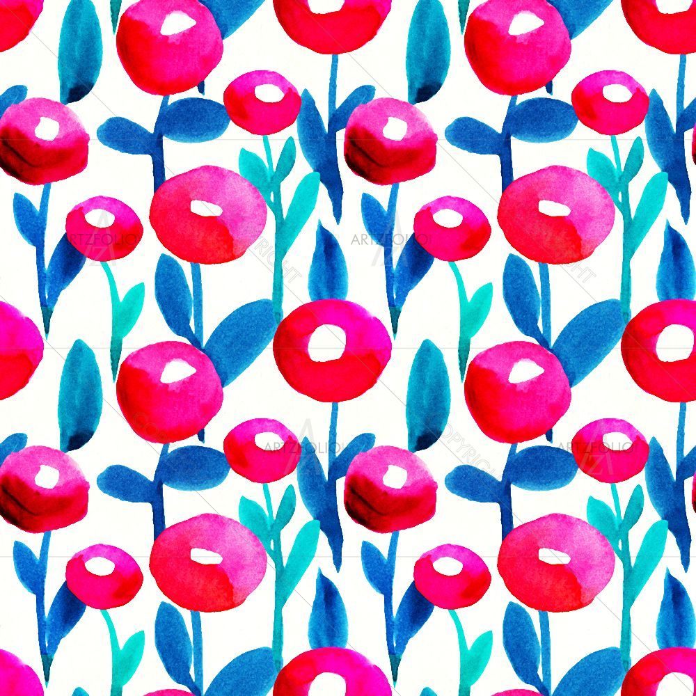 Floral Botanical Pattern D20 — Botanical custom art by ArtzFolio