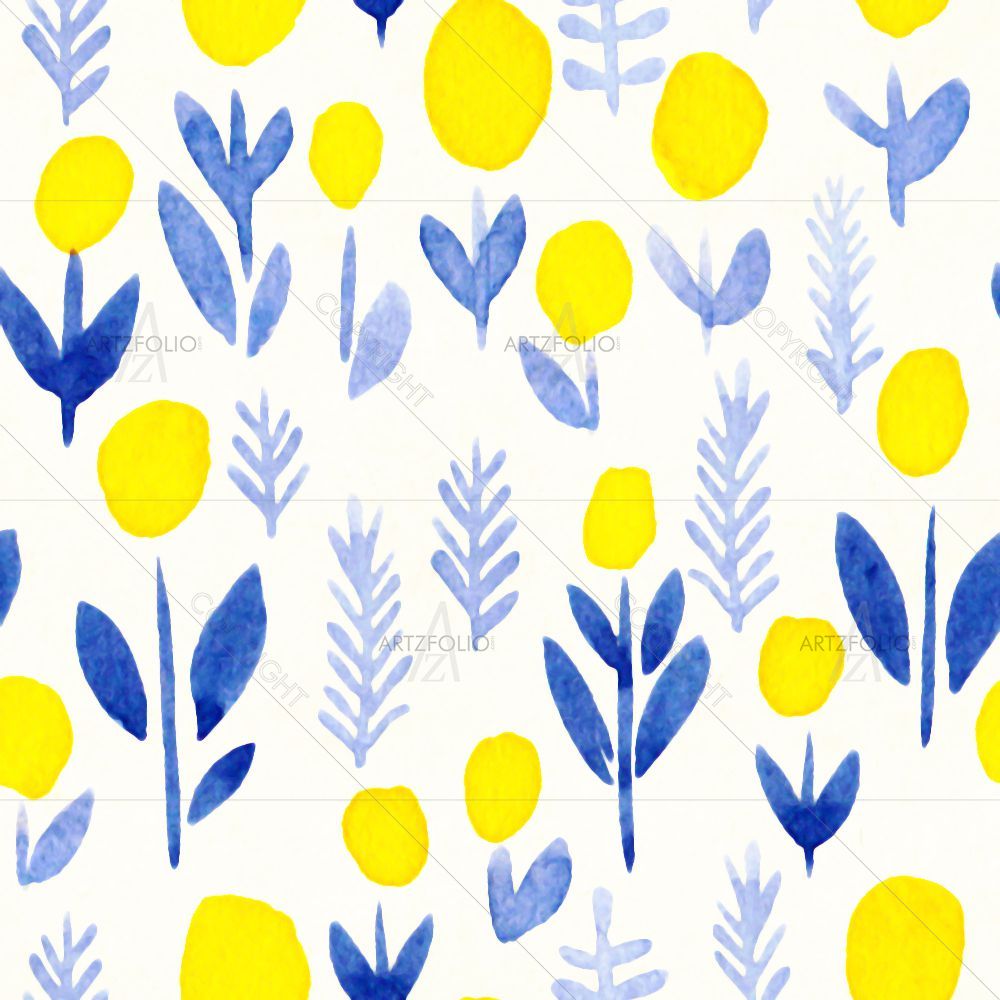 Indigo Botanical Flowers — Botanical custom art by ArtzFolio