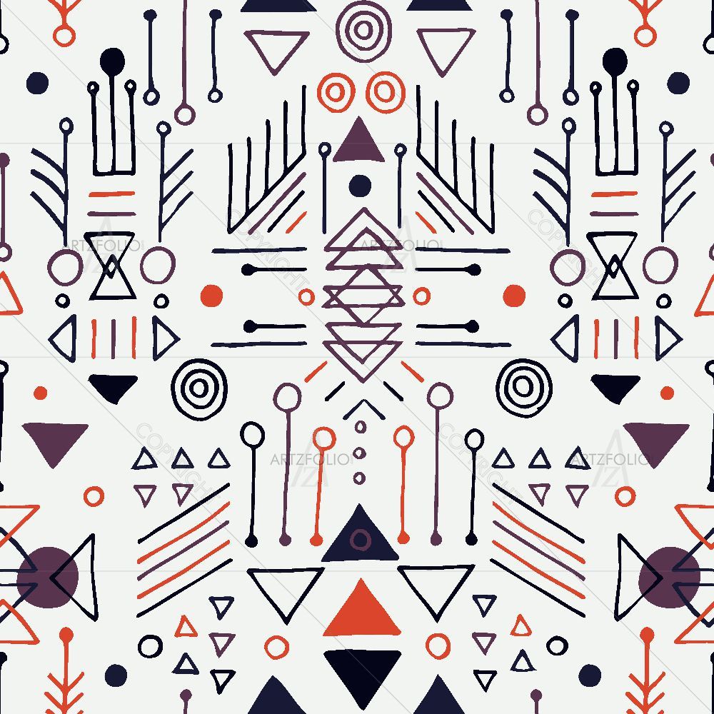 Tribal Shapes — custom-size art design 5015551