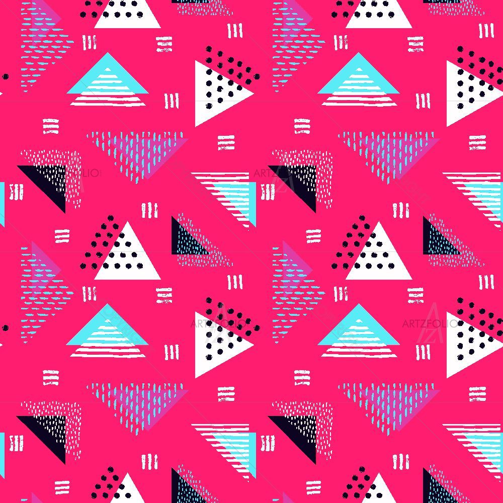 Colorful Geometric Shapes D2 — Abstract custom art by ArtzFolio
