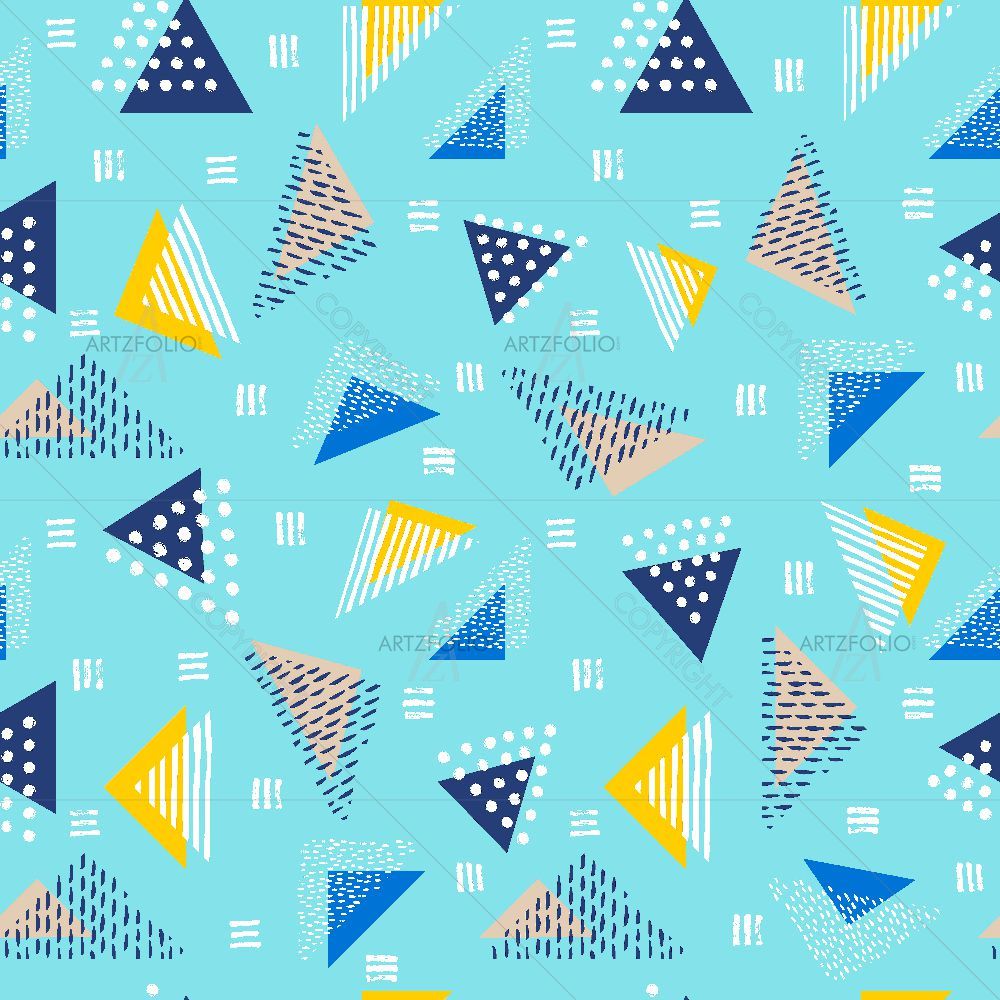 Colorful Shapes D3 — Abstract custom art by ArtzFolio