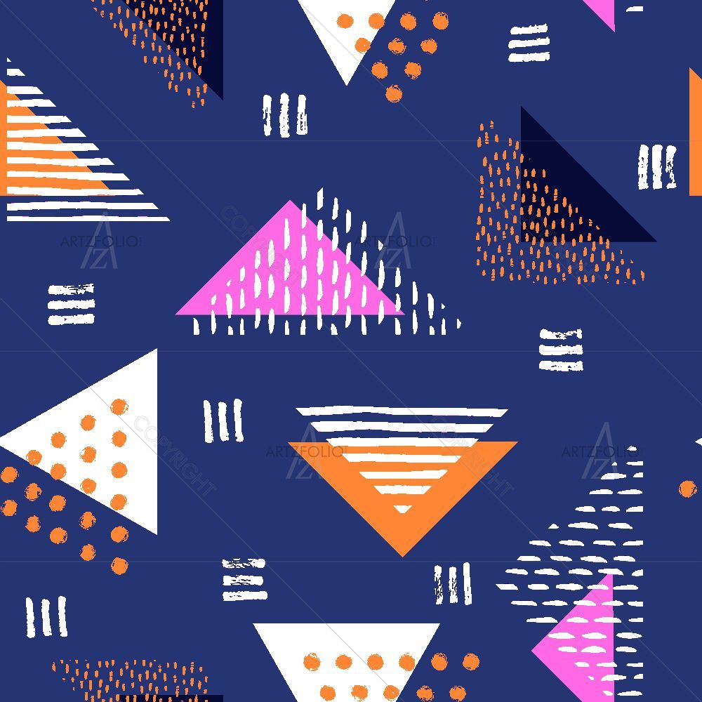 Hand Drawn Colorful Shapes — Abstract custom art by ArtzFolio