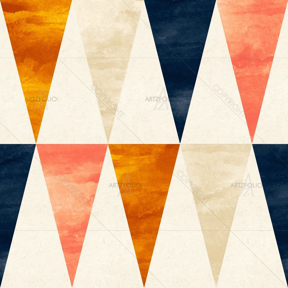 Colorful Triangles D4 — Abstract custom art by ArtzFolio