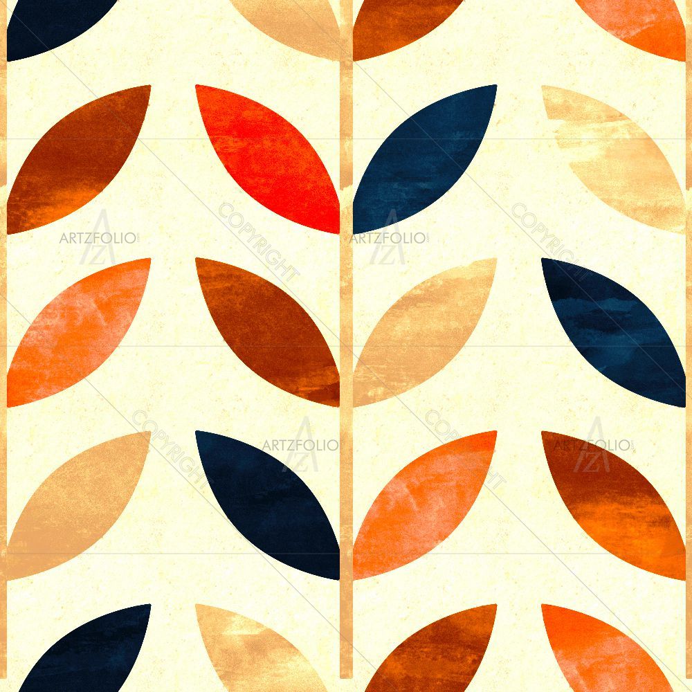 Colorful Leaves Shape — custom-size art design 5015566